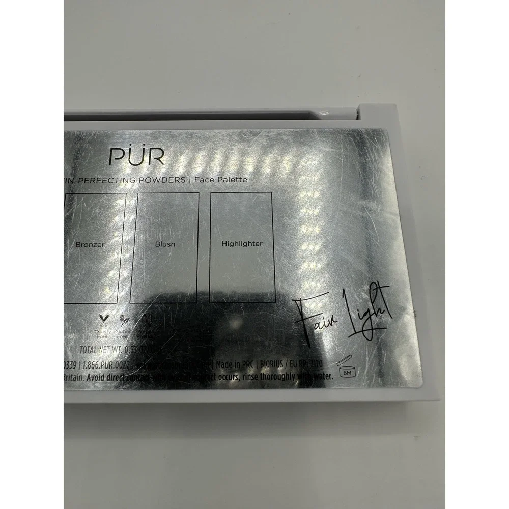 PÜR 4-in-1 Face Palette Fair Light Powder Bronzer Blush Highlighter NIB